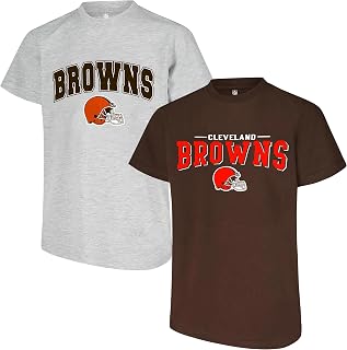NFL - Juego de 2 camisetas con licencia oficial de la NFL para niños y jóvenes de 4 a 18 años, logotipo primario del equipo, marca de color