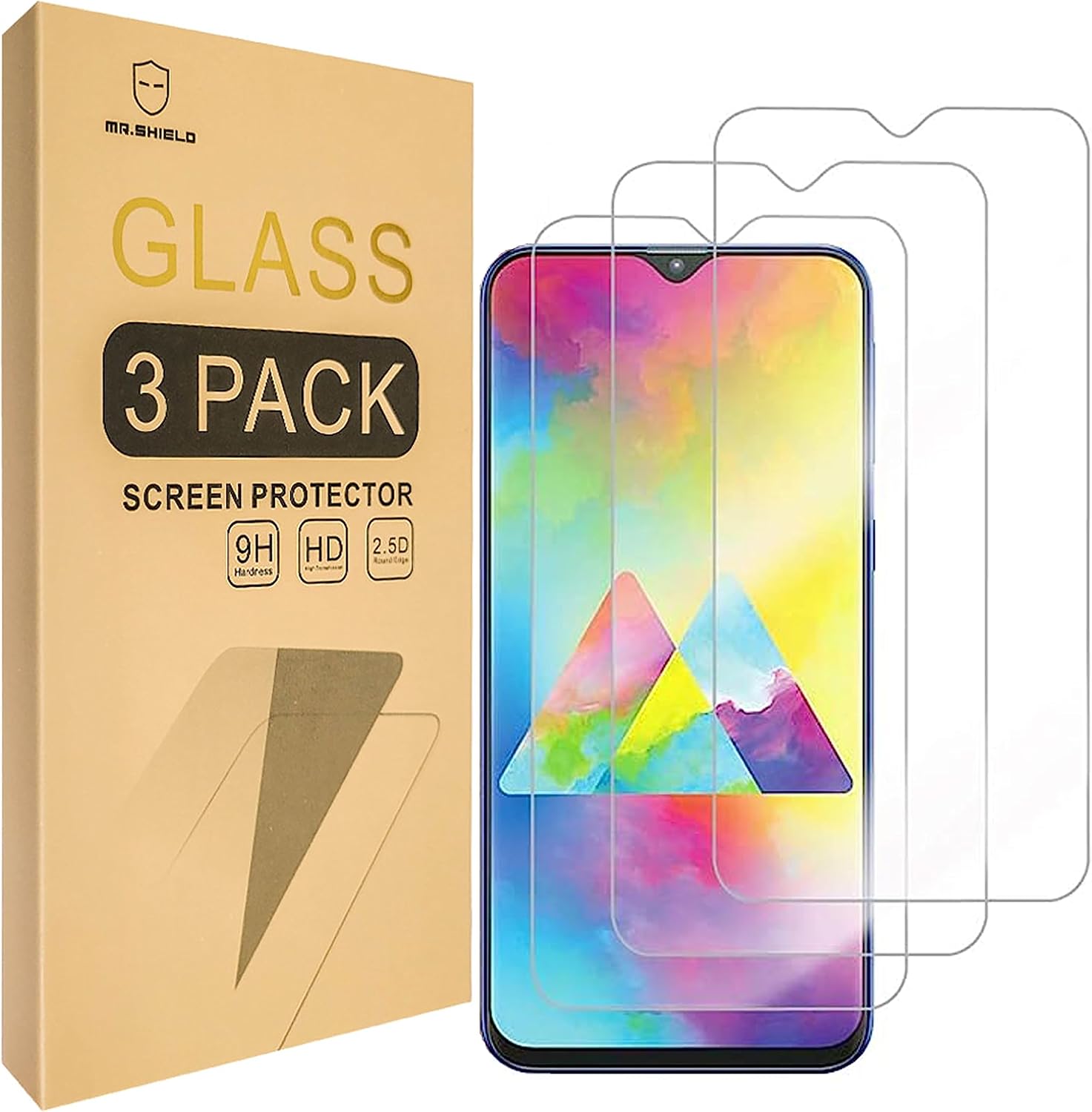 Mr.Shield [3-PACK] Designed For Samsung Galaxy A10 [Not Fit for Galaxy A10E] [Tempered Glass] Screen Protector with Lifetime Replacement