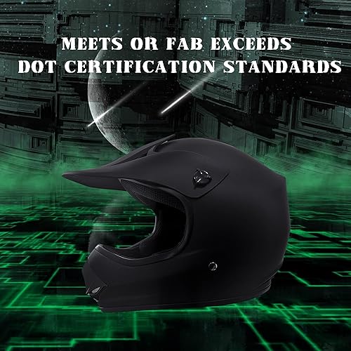 Miniatura 6 de KRN Casco todoterreno KY-B12 ATV para niños y jóvenes, aprobado por DOT, casco de motocicleta y motocross