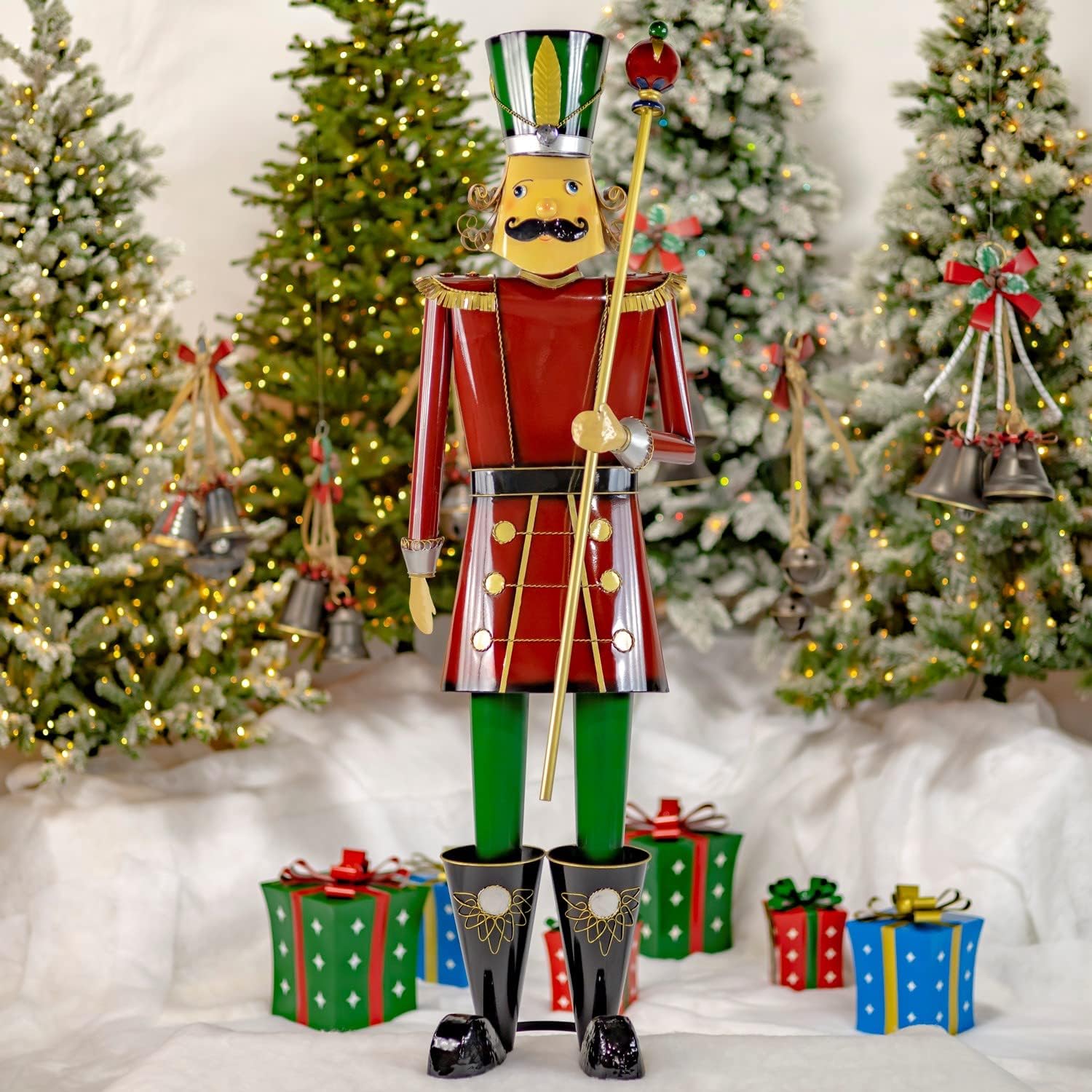 Zaer Ltd. 5ft Tall Metal Christmas Holiday Nutcrackers Soldiers (Set of All 3 (1 of Each))