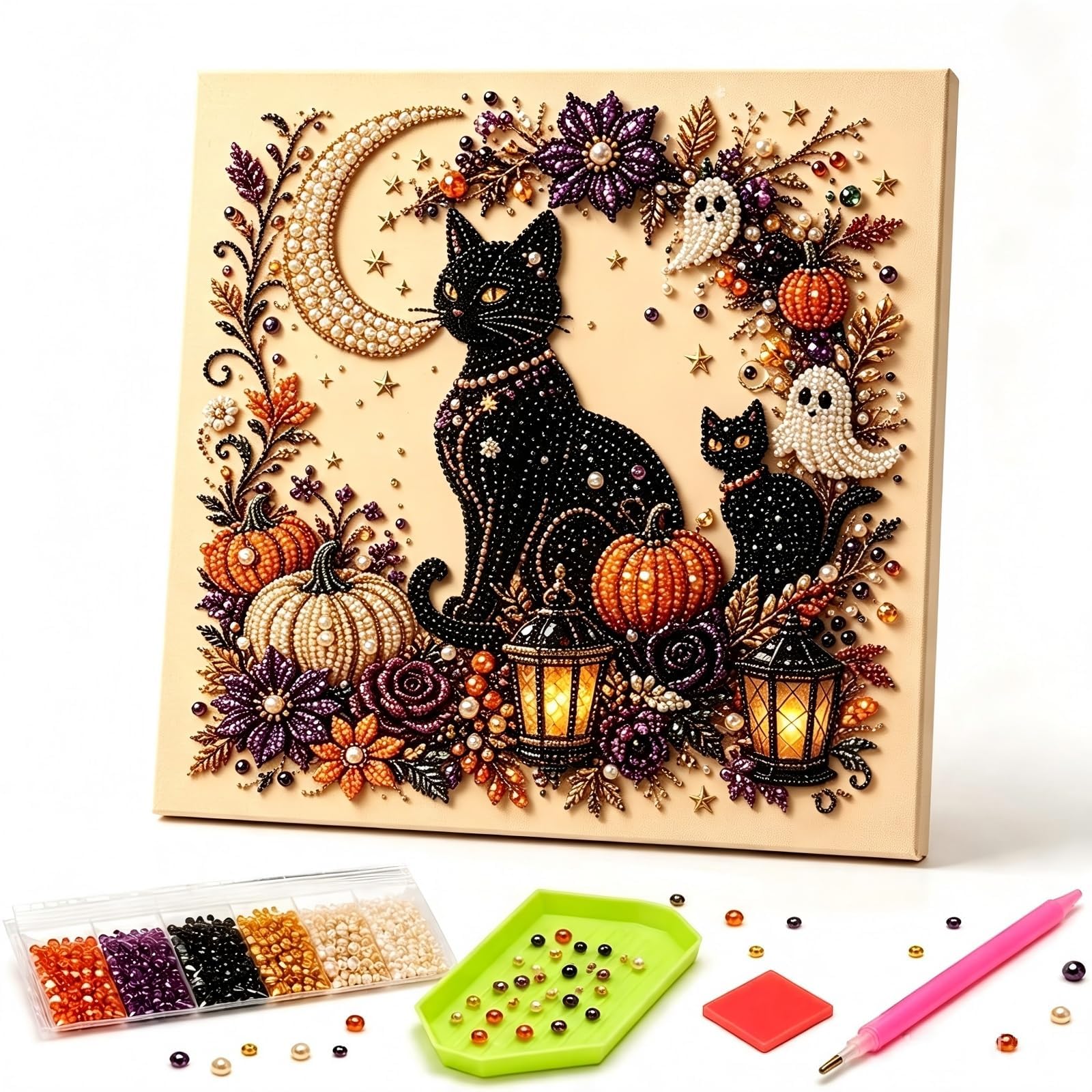 Wonlonda Halloween Diamond Art DIY Painting Kit for Adults