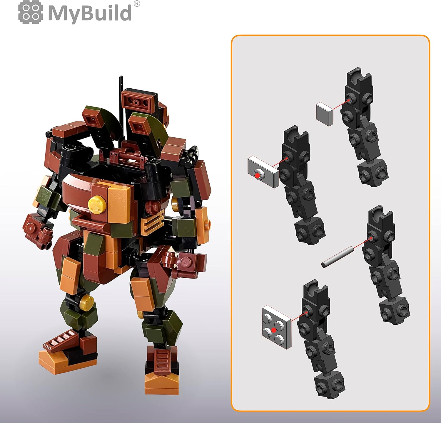 MyBuild Mecha Frame Sci-Fi Series Robot Toy Building Set Building Bricks Blocks Toy Figure Sergeant 5011