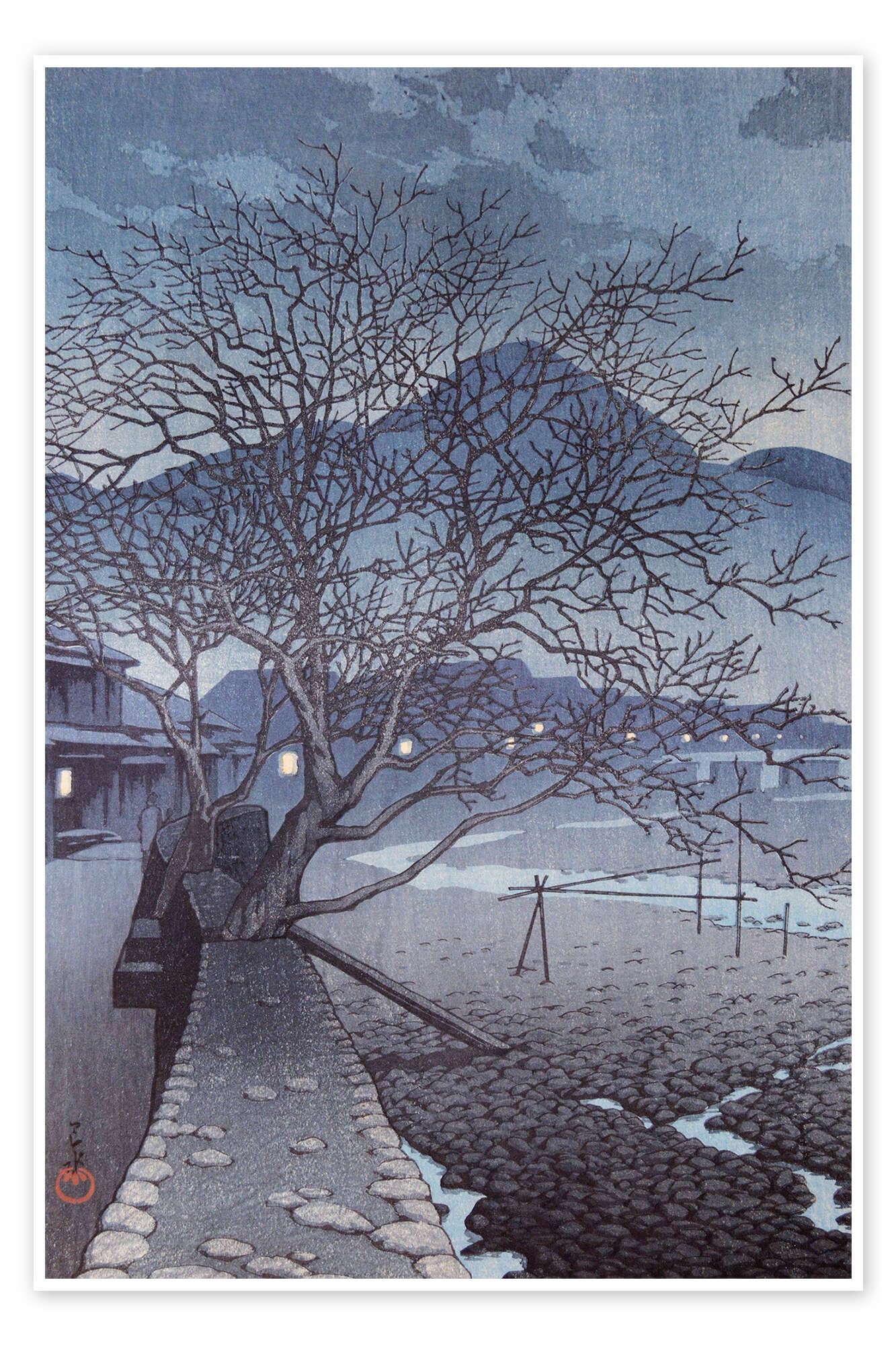 Evening in Beppu Plakat