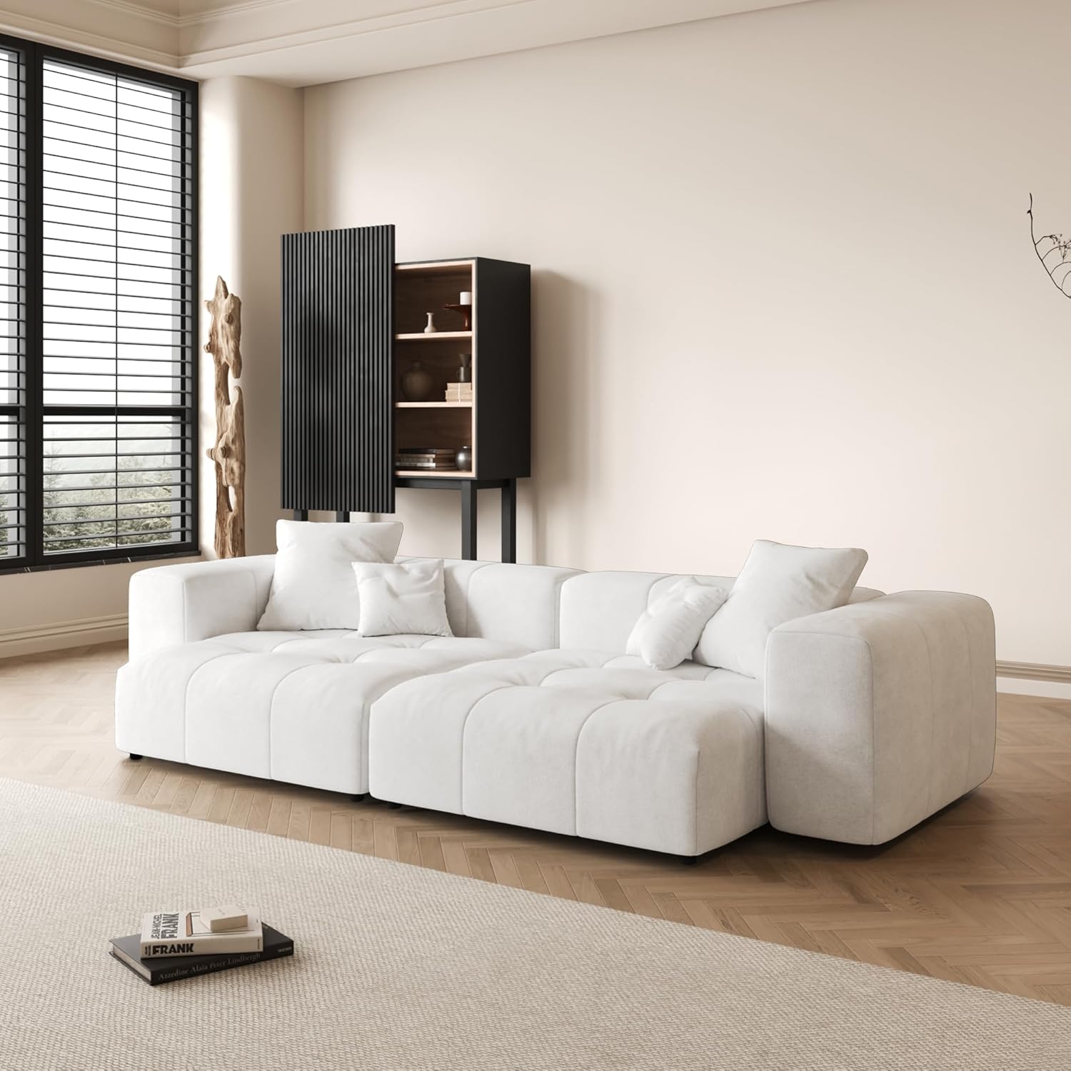 104″ Love Seat Couch, Modular Sectional Sofa Cloud Couch