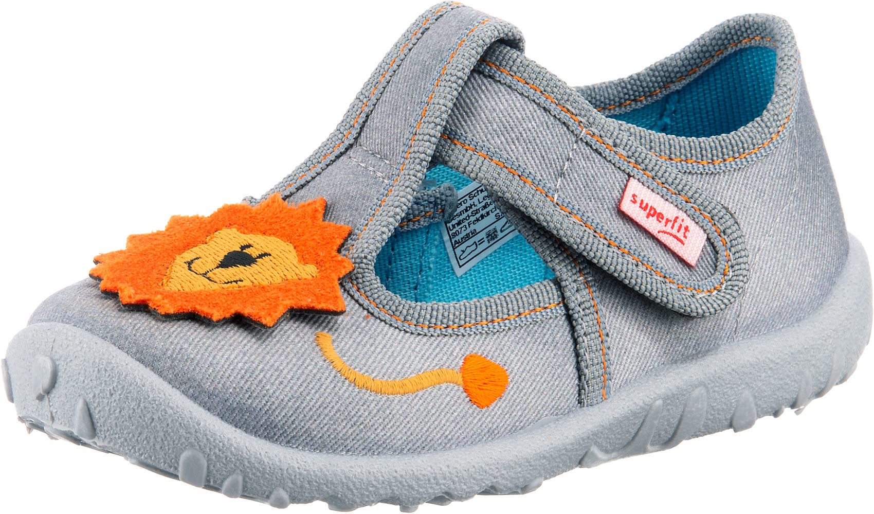 Superfit Spotty, Baby-Kids House Slippers, grey, 18 EU