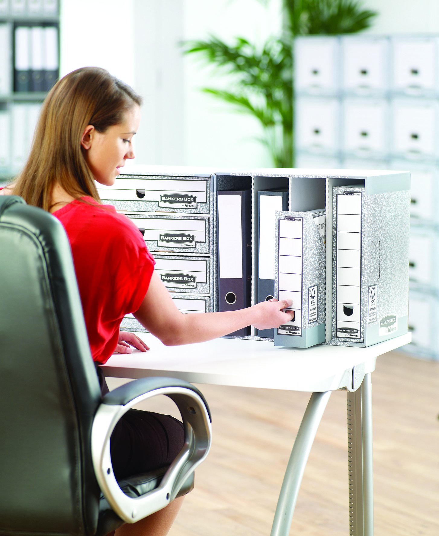 Bankers Box System Contenitore Archivio, Set da 5 Pezzi, Grigio