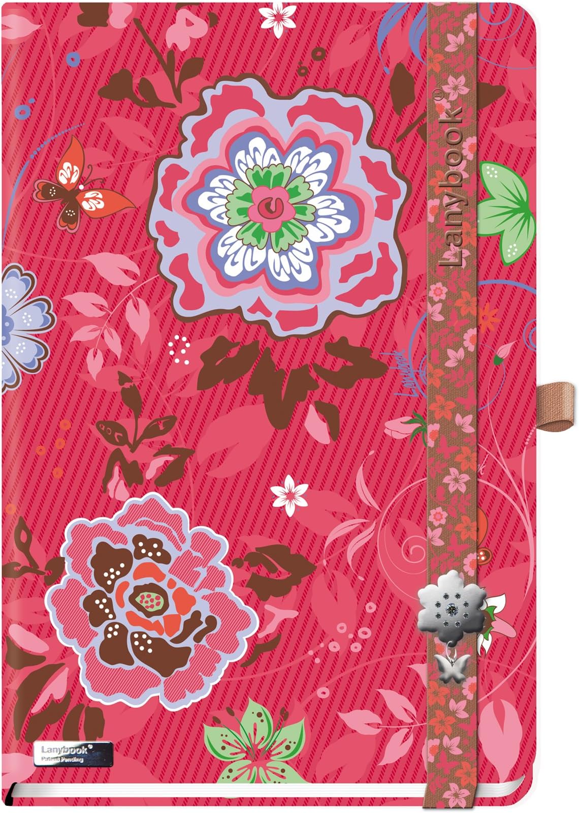 A6 Hardcover Notebook, Floral Beauty, Red (7700910)
