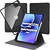 EasyAcc Rotating Case for Xiaomi Pad 7 / Pad 8 / Pad 7 Pro/Pad 8 Pro 11.2 Inch with Xiaomi Pen Holder Acrylic Protective Case 360 Degree Rotatable with Shockproof Border Black