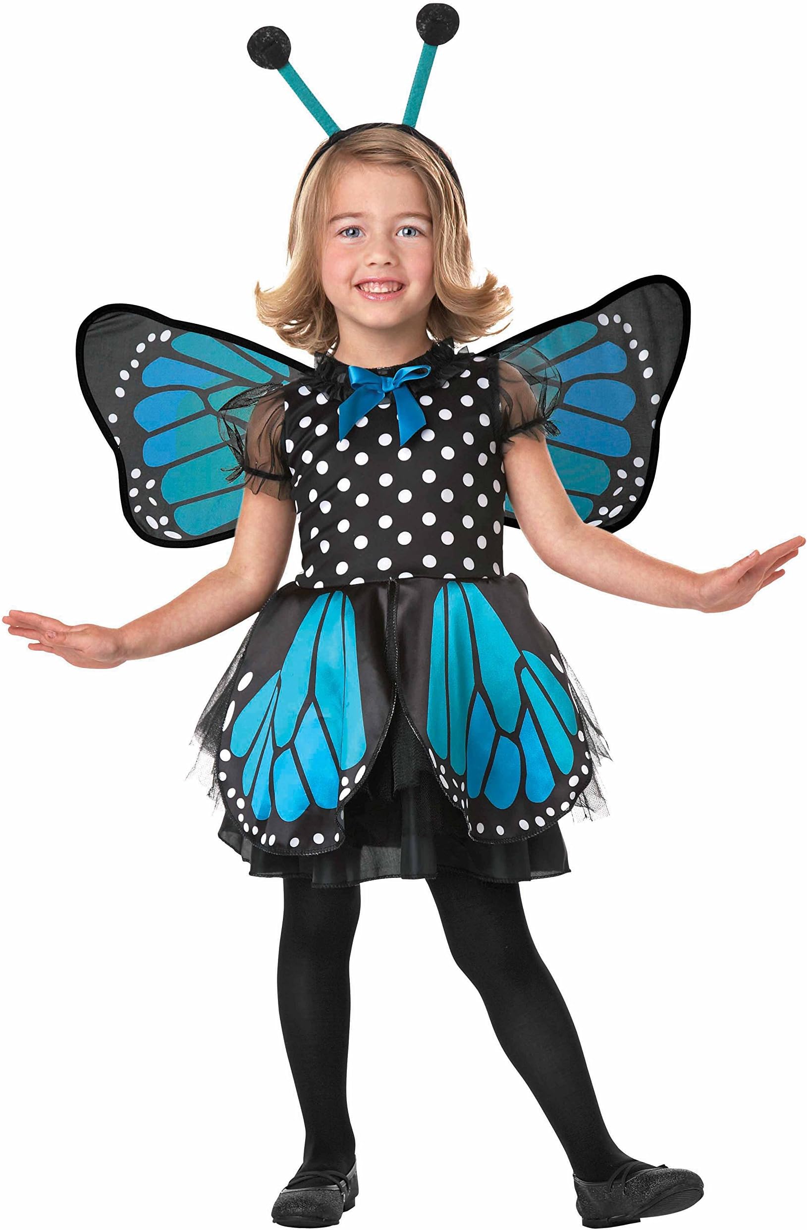 Seasons Beautiful Butterfly Pretend Play Costume, Blue, Toddler 2T-4T