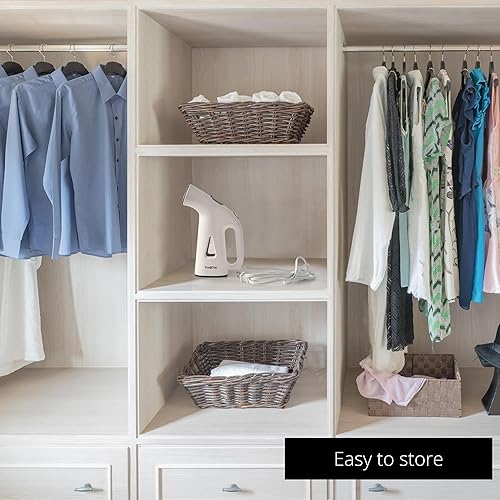 Miniatura 8 de True & Tidy Vaporizador para ropa, removedor de arrugas portátil de tela de ropa, apagado automático, 800 vatios de vapor, placa de vapor de acero