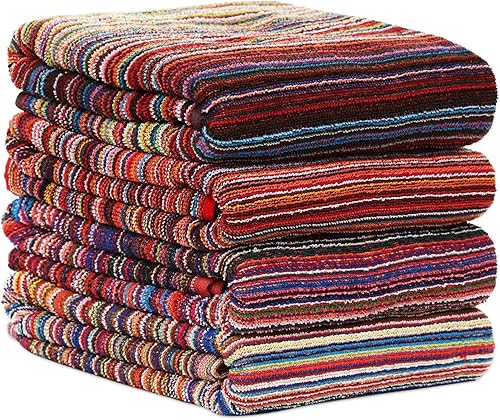 Miniatura 5 de BolBom*S Hammam Classic - Toallas de playa de algodón de 30 x 60 pulgadas, toallas de playa suaves de gran tamaño para adultos, toallas de baño de