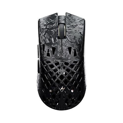 ATK Blazing Sky Ghost Hollow Carbon Fiber Wireless Gaming Mouse,PAW3950 Ultra Sensor, Nordic 54L15, 8k Poling, 48g, Tri-Mode 2.4G/Bluetooth/Wired