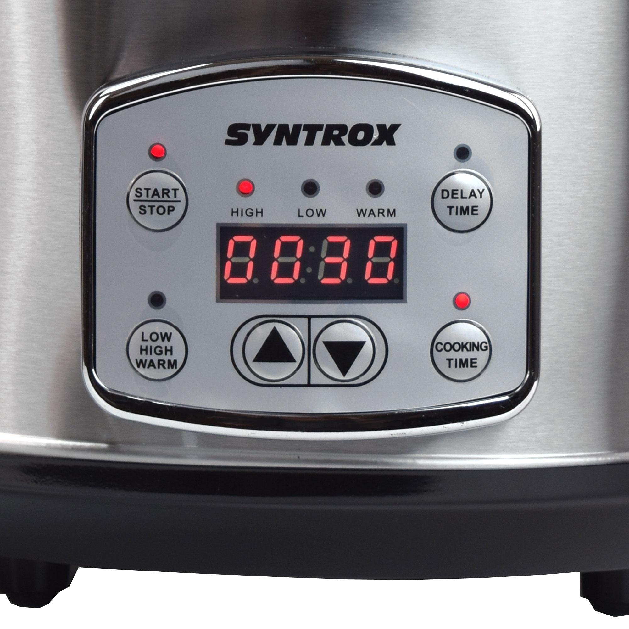 Syntrox Germany Schongarer mit 4,5L Slow Cooker mit 3 Heizstufen und Warmhaltefunktion und 200 Watt