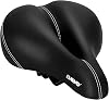 DAWAY Comfortable Men Women Bike Seat - Soft Memory Foam Padded Bicycle Seat, Bike Saddle Replacement with Wide Cushion for Peloton, Mountain & Exercise Bikes, Shock Absorbing, Waterproof, Universal