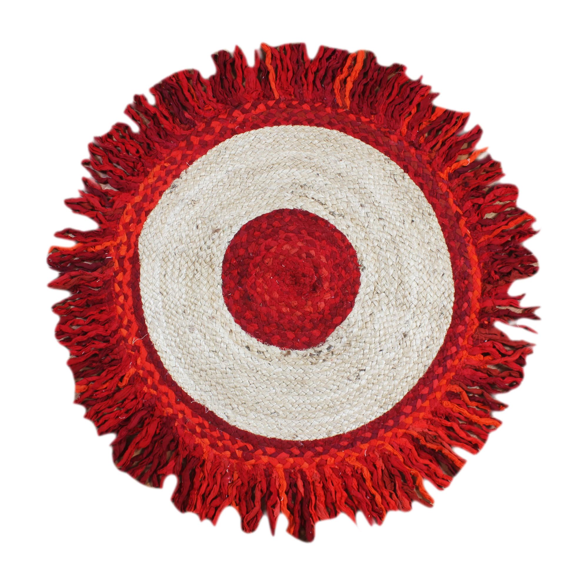 Tapis en jute de coton pour table de salle à manger et décoration de terrasse estivale