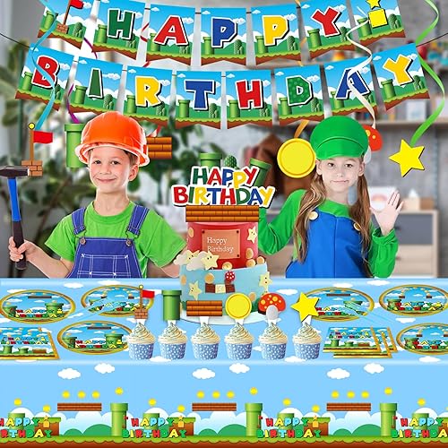 Miniatura 6 de Suministros para fiestas de videojuegos, platos de papel desechables, servilletas, mantel, tenedores, decoración de pasteles, decoración de