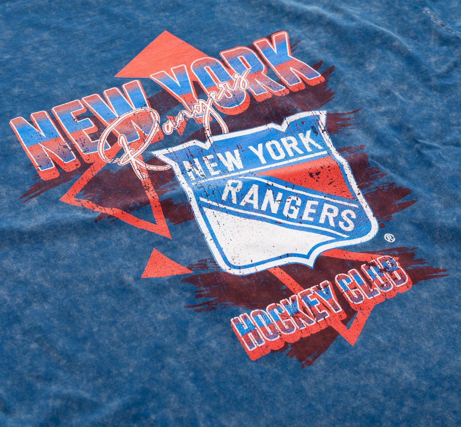 Calhoun NHL Womens Oversized Loose Fit Drop Shoulder Vintage Style Acid Wash Crewneck Short Sleeve T-Shirt - Image 4