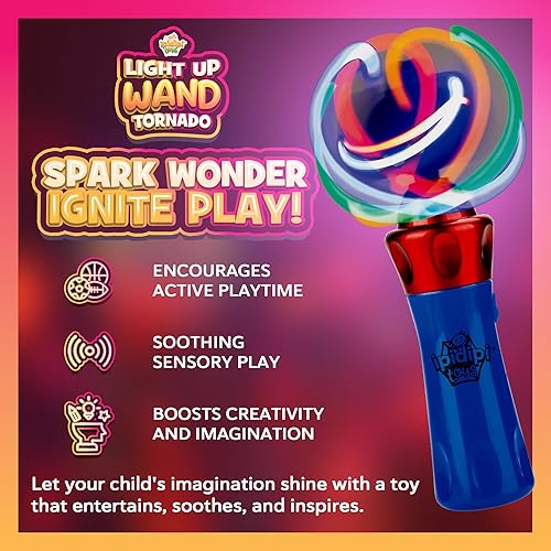 Miniatura 3 de IPIDIPI TOYS Varita de luz giratoria para niños  Remolino mágico LED  Juguetes iluminados de Halloween para truco o trato, rellenos de bolsas de