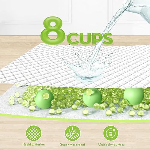 Miniatura 5 de CROCI Almohadillas para orinar para perros de 28 x 34 pulgadas, patrón de margaritas, almohadillas para cachorros con pestañas adhesivas