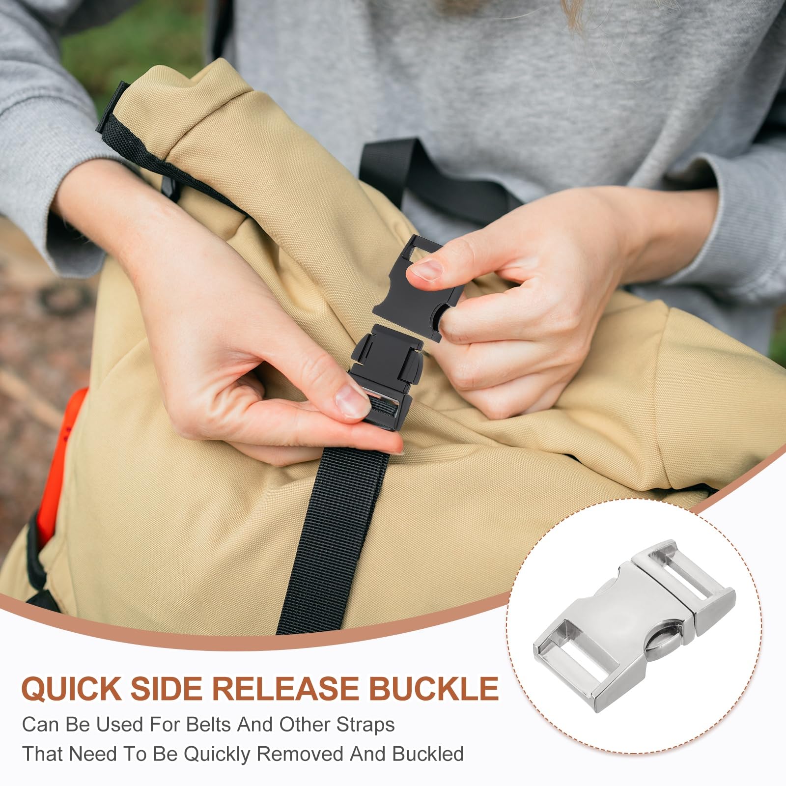 PATIKIL Quick Side Release Buckle 9/16 Inch / 15mm - Image 4