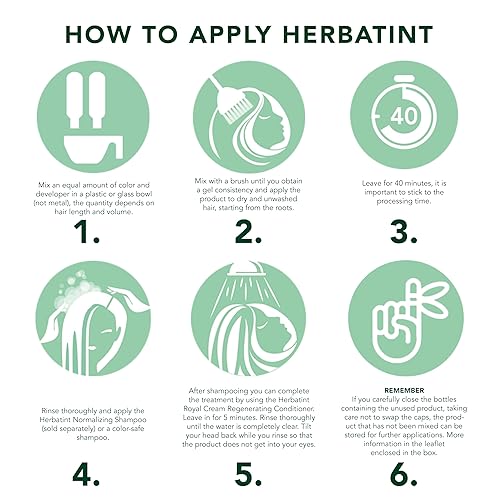 Miniatura 6 de Herbatint Color de cabello permanente Herbatint marrón 2N 456 oz paquete de 2