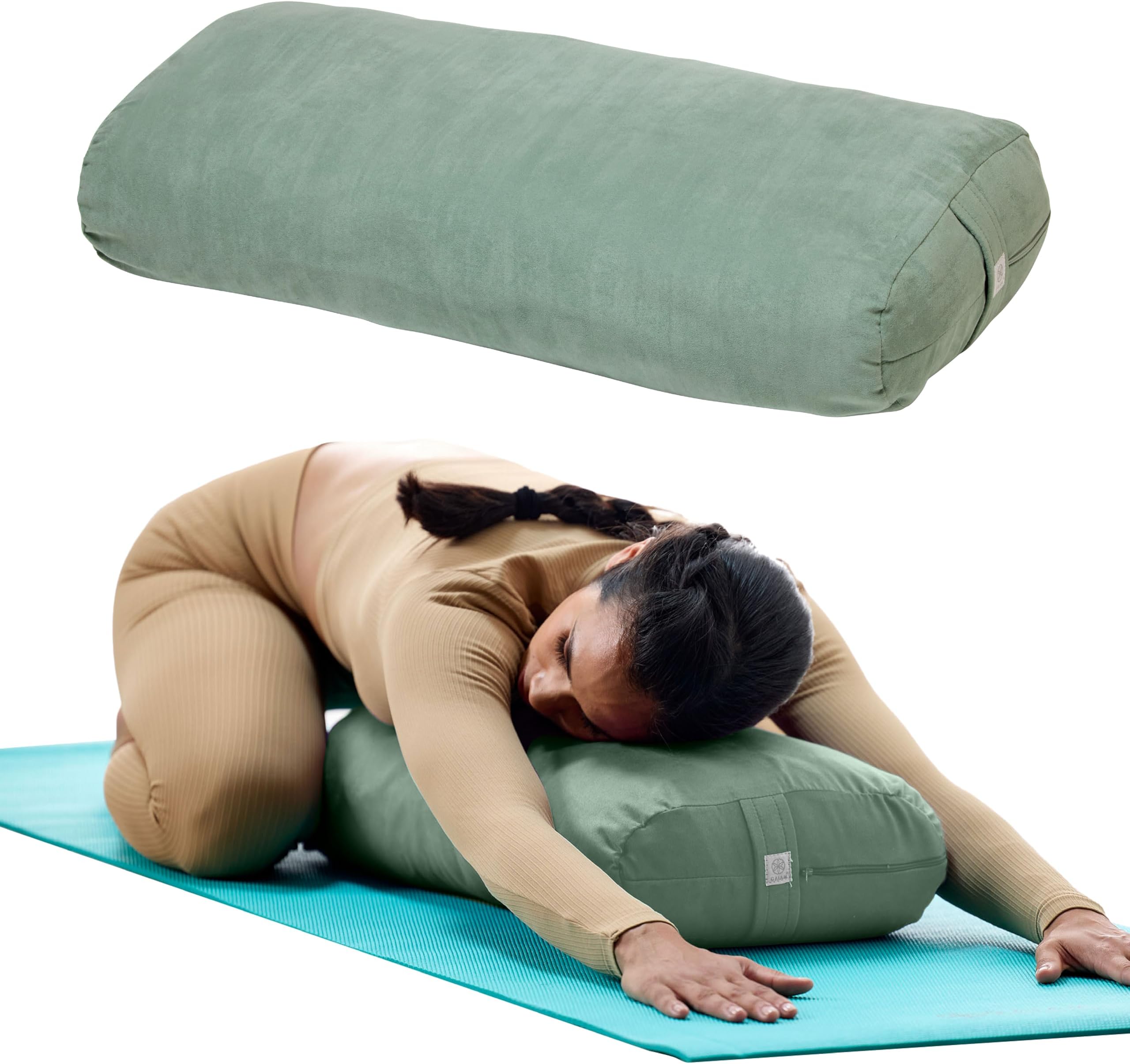 Gaiam Yoga Bolster Rectangular Meditation Pillow