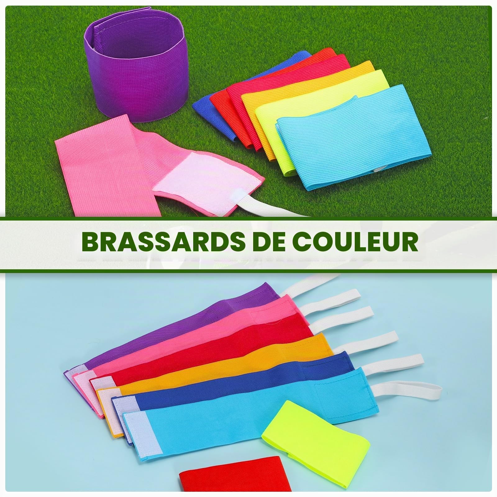 PATIKIL Brassard de Capitaine de Football, 18 pièces Brassards de Capitaine élastiques pour Le Football Brassards de Capitaine de Sport pour Jeunes et Adultes Équipe de Football Rouge