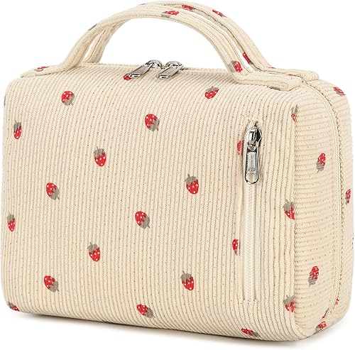 Miniatura 8 de Bluboon Neceser de viaje, bolsa de maquillaje portátil, organizador de cosméticos para mujeres y niñas, Verde metálico