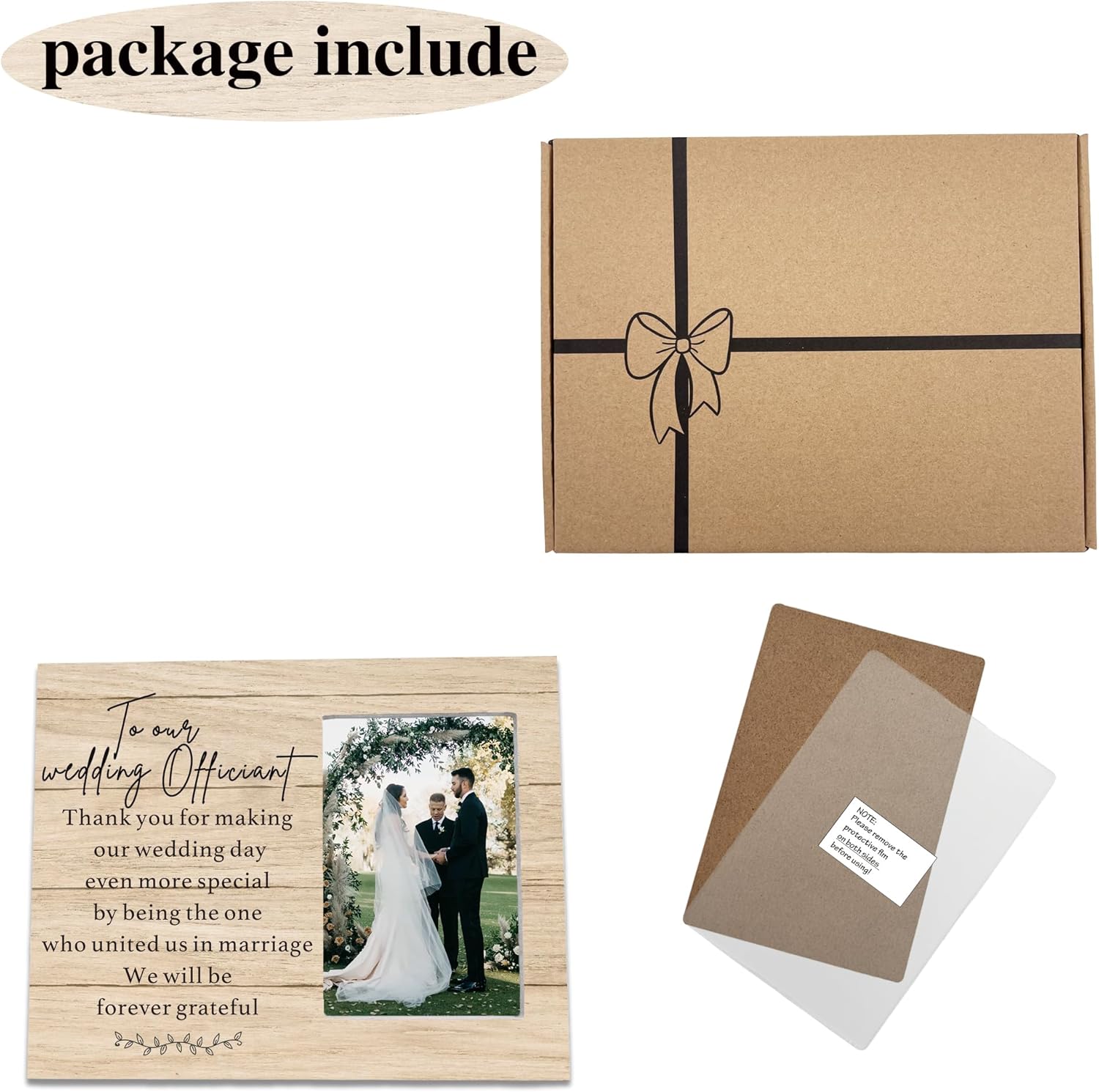 Wedding Officiant Frame - Thank You Gift for Making Our Wedding Day Special