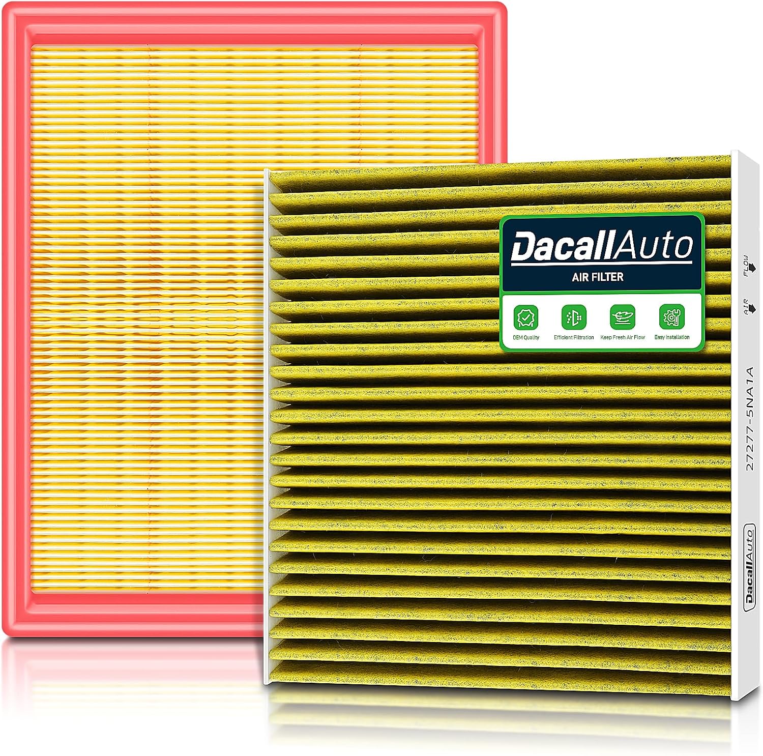 Engine & Cabin Air Filter Set for INFINITI QX60 V6-3.5L (2022-2024), for Nissan Pathfinder V6-3.5L (2022-2025). Replace 272775NA1A, 165466TA0A