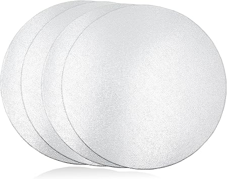 CiciIng Cake Board Tortenunterlage I 4 St ck 2mm   20cm Silber Cakeboard Rund I Wiederverwendbar Tortenplatte Pappe f r Transport Kuchen und Torten