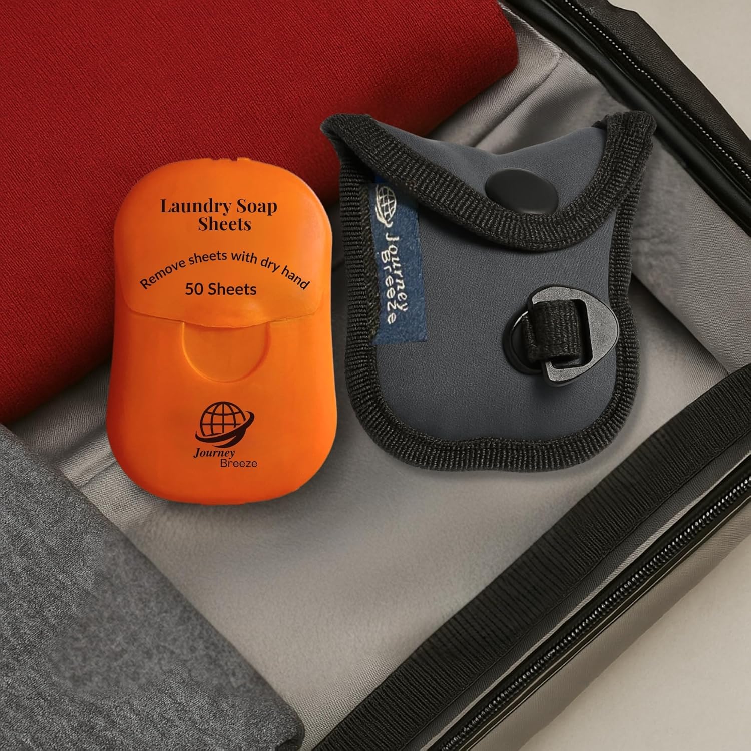 Travel Laundry Detergent Sheets and Travel Clothesline – Laundry Detergent Sheets 50-Count + Portable Clothesline for Hotels, Cruises & Camping, Compact Sink Laundry Set for Trips & Small Spaces - Image 9