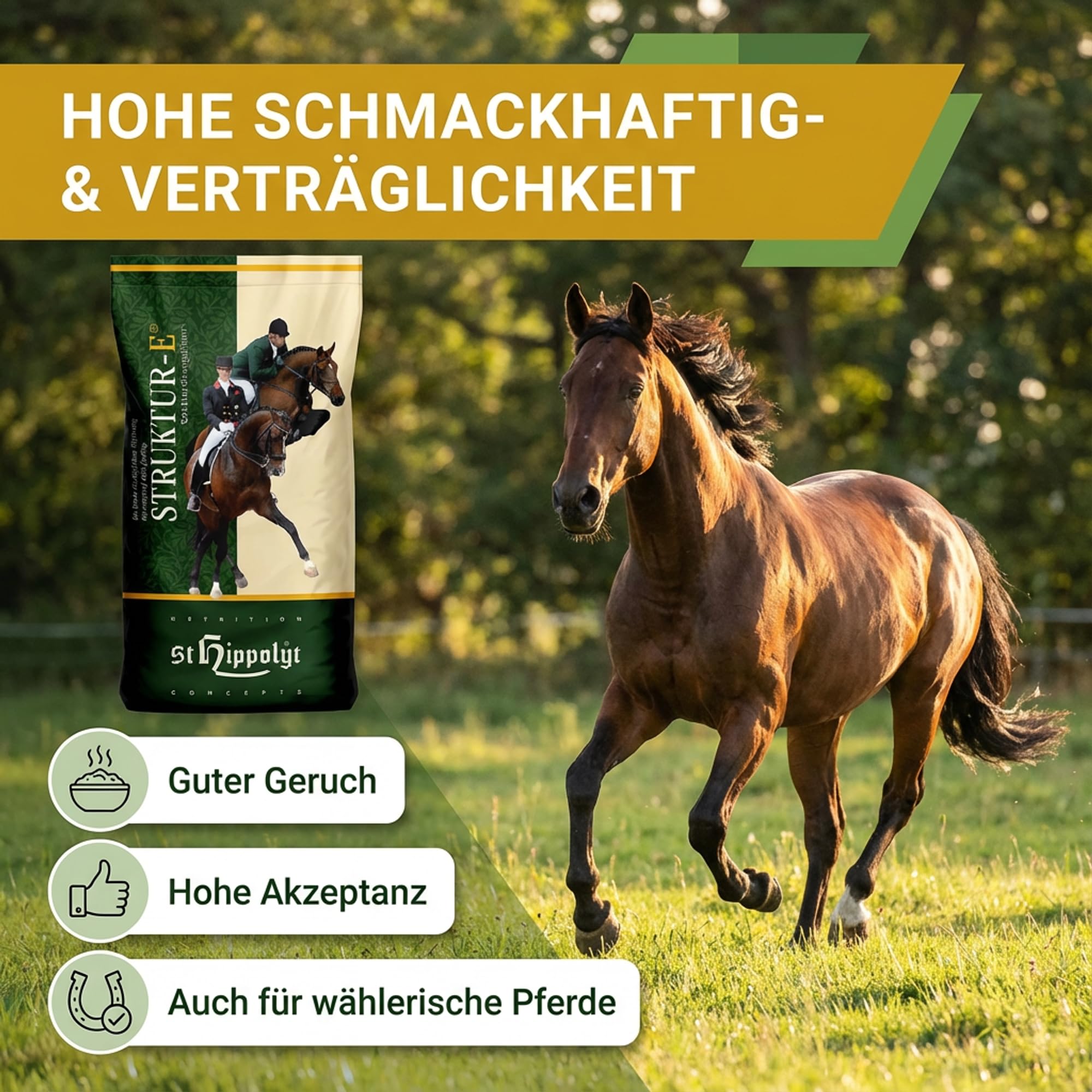 St. Hippolyt Struktur Energetikum 20 kg – Kräuterreiches Futterkonzentrat für natürliche Vitalität + 2 x 1 kg Belohnungs-Lobs