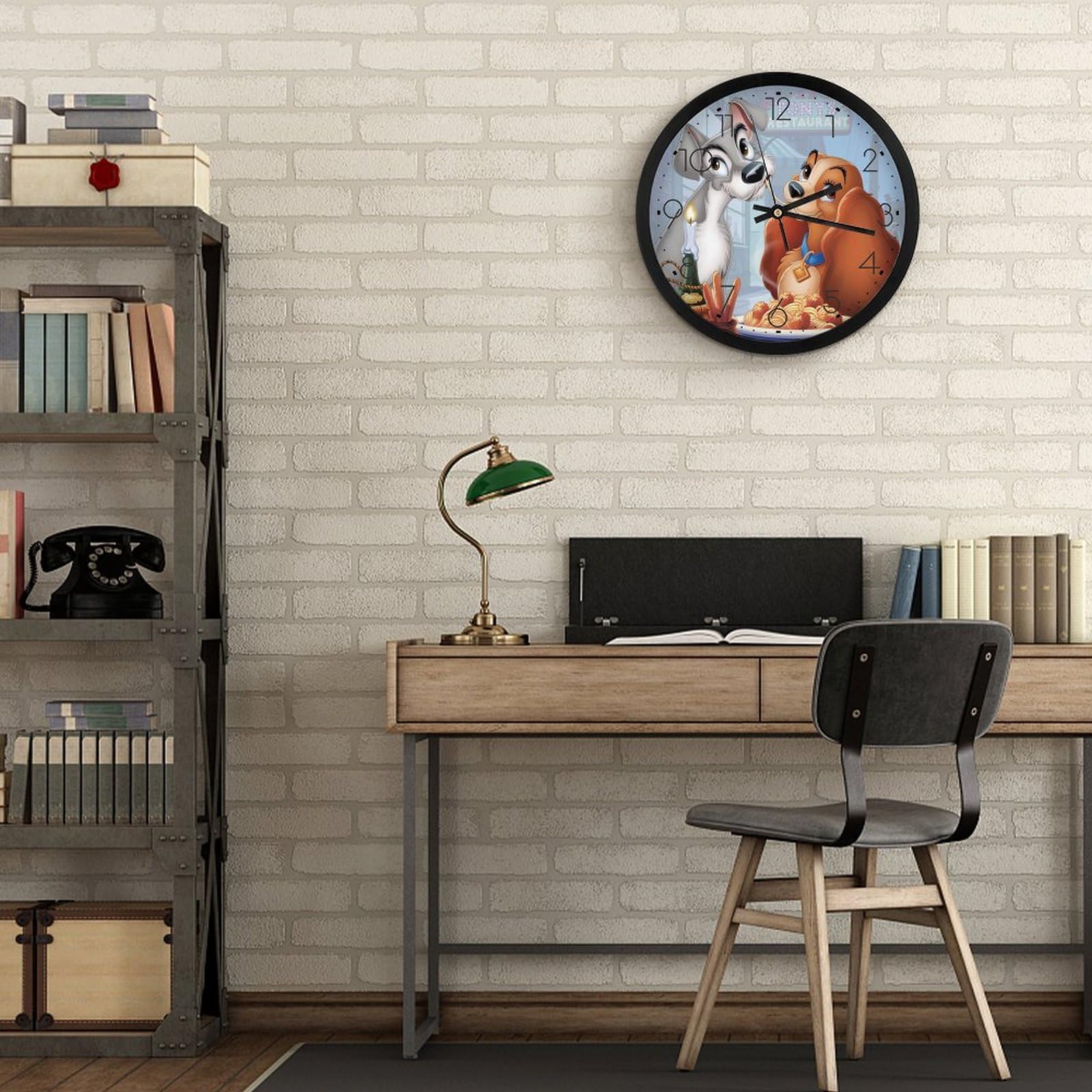 完売品！わんわん物語♡壁時計♡ライトアップ ♡70周年記念 わんわん物語 時計 ライトアップ LADY AND THE TRAMP 70TH Disney