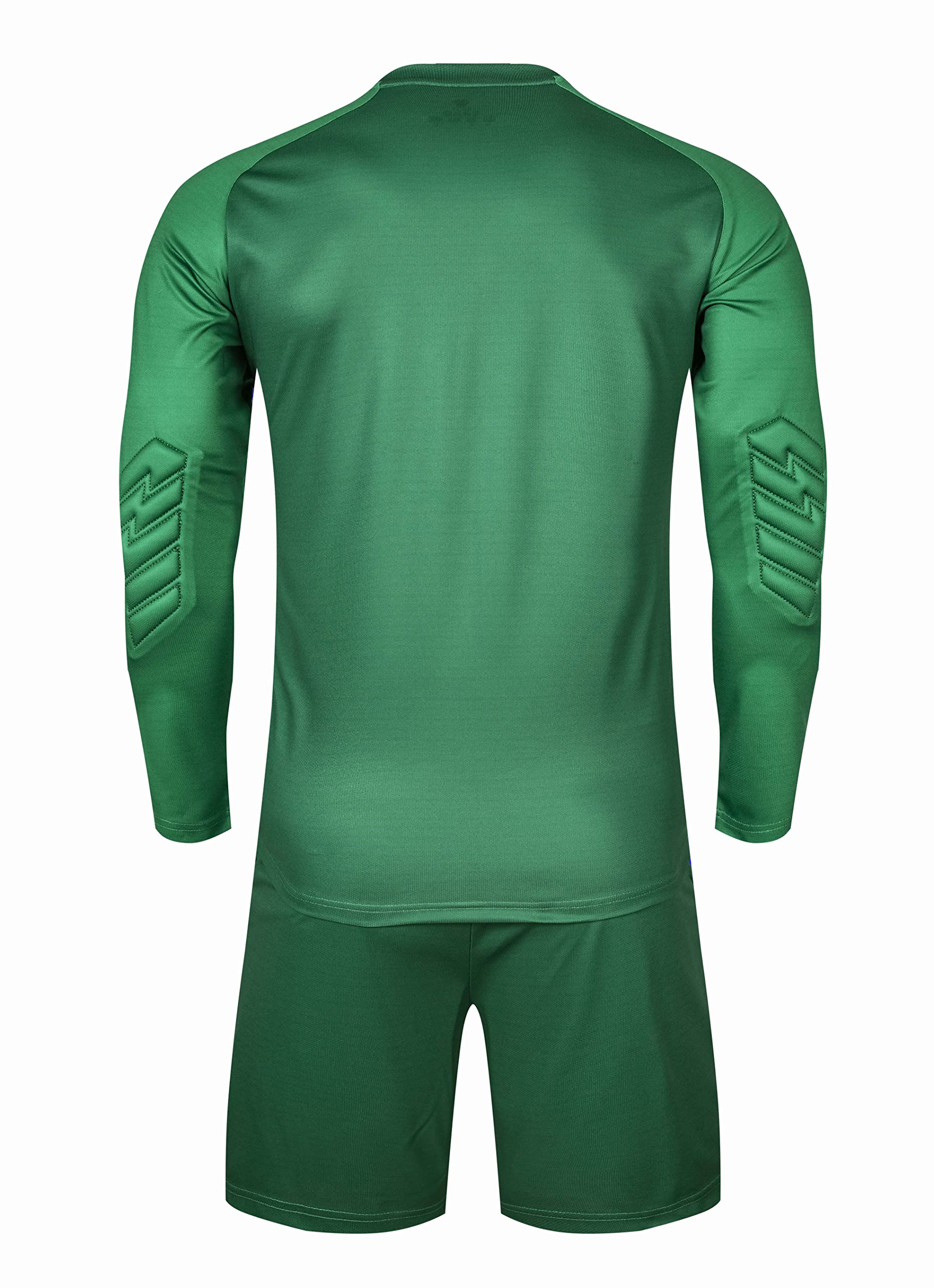 KELME Ensemble de gardien de but professionnel – Maillot et short rembourrés – Tailles adultes et enfants, Vert (pas de chaussettes)., 8 Years