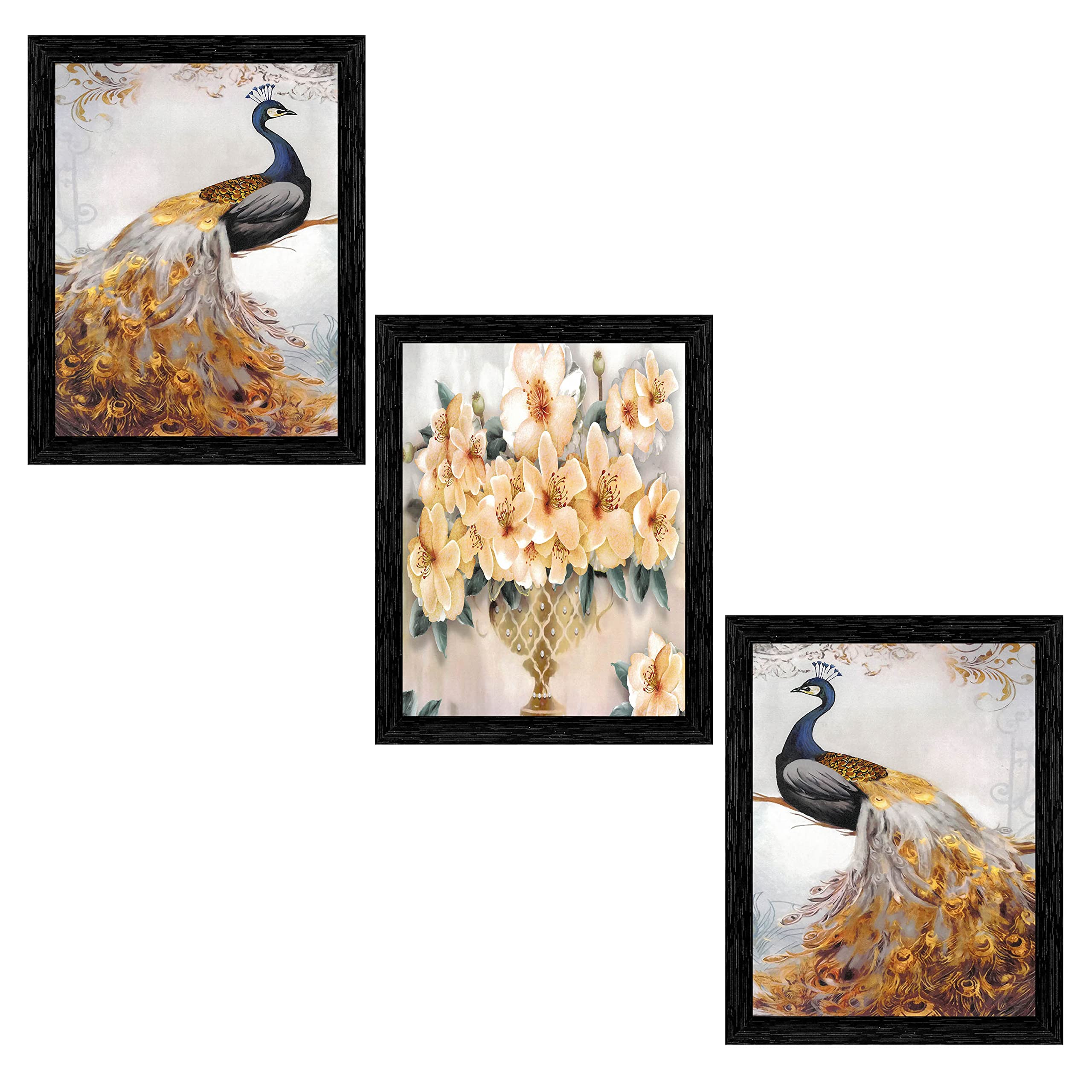 Indianara Set of 3 Framed Art Painting (3911BK) without glass 10.2 X 13, 10.2 X 13, 10.2 X 13 INCH (Style 2) (B09SH69MJF) Amazon Price History, Amazon Price Tracker