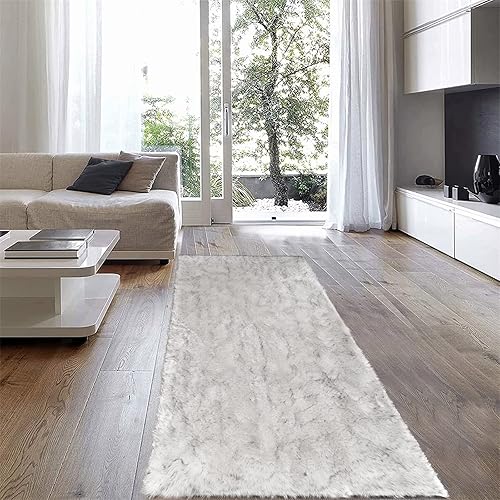 Miniatura 85 de Latepis - Tapete de cuero sintético, esponjoso, pelo largo, de 5 x 8 pies, color blanco, para la sala, dormitorio, sala de juegos o habitación del