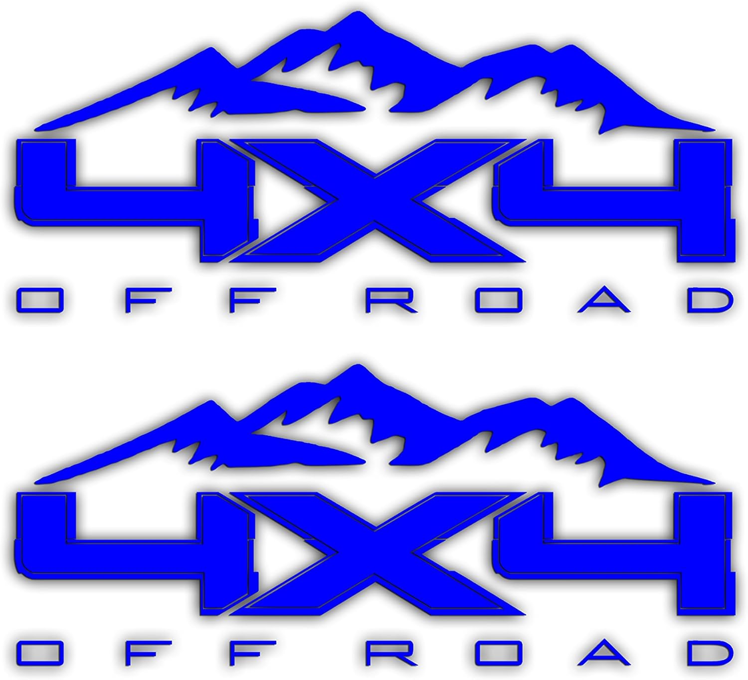 4X4 Off Road Mountain Bedside Vinyl Decal for Ford Trucks Matte Black