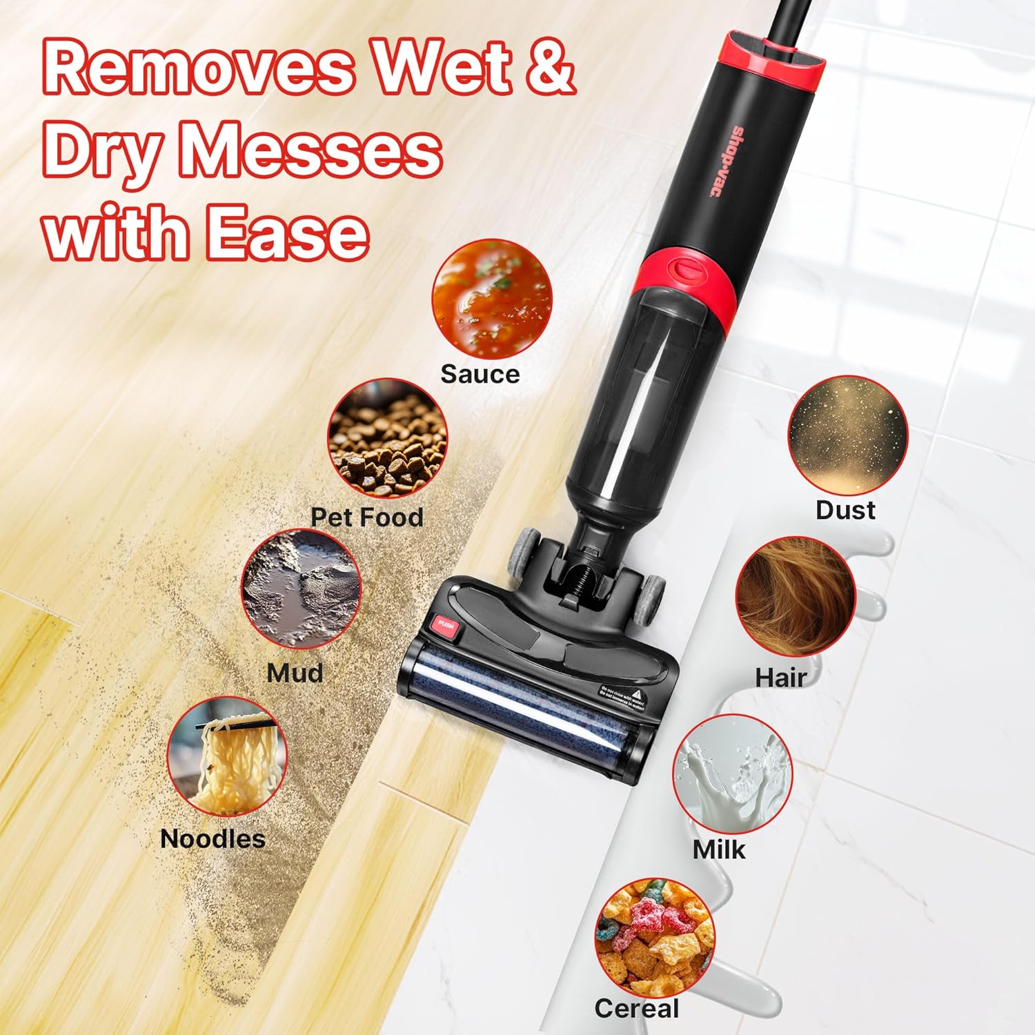 Shop-Vac Roller Brush Replacement, Compatible with Shop-Vac Wet Dry Vacuum Cleaner, Multi-Surface Brush Roller for Vacuum Mop
