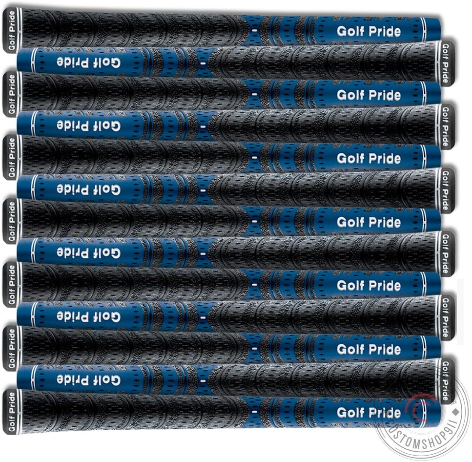 13 Piece Set - Golf Pride - New Decade Multi-Compound Midsize Grips Blue