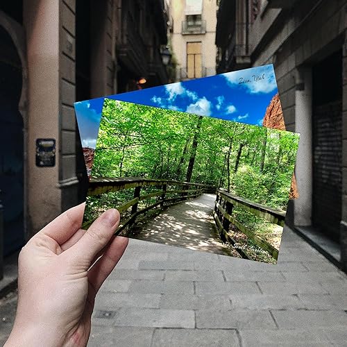 Miniatura 5 de Tarjetas postales del Parque Nacional  Juego de 63 variedades a granel de paisajes de viaje, naturaleza, imágenes únicas de América con lado de