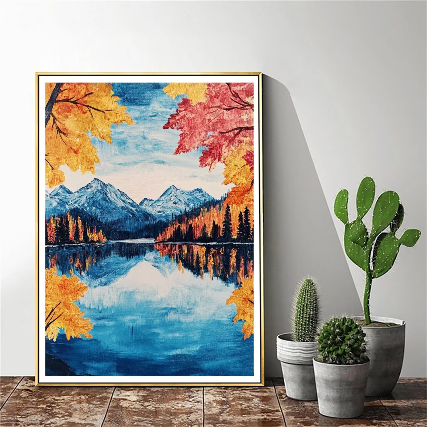 Pintar por Numeros Adultos pintar por numeros niños manualidades niños 10 años, DIY Pintar por Números de Pincel y Pintura acrílica Decoraciones para el Hogar Manualidades, sin Marco 60x80cm C-224
