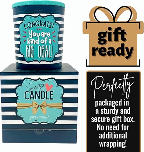 Miniatura 6 de Brooke & Jess Designs Regalos de velas de felicitaciones Velas perfumadas para mujeres, regalo relajante de amistad, compañero de trabajo, mejor