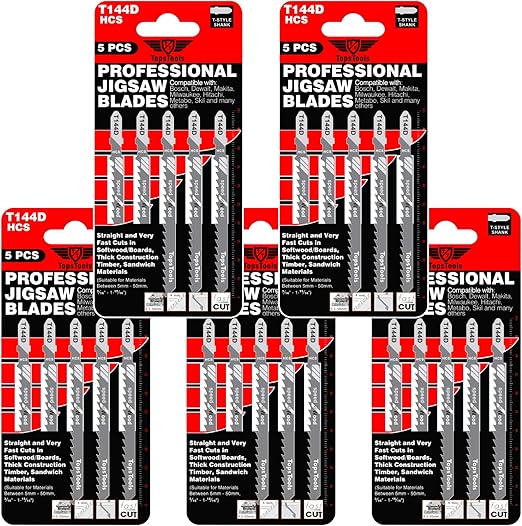 TopsTools, 25 X Lame Per Seghetto Alternativo T144D Per Bosch, Dewalt, Makita, M - Foto 2