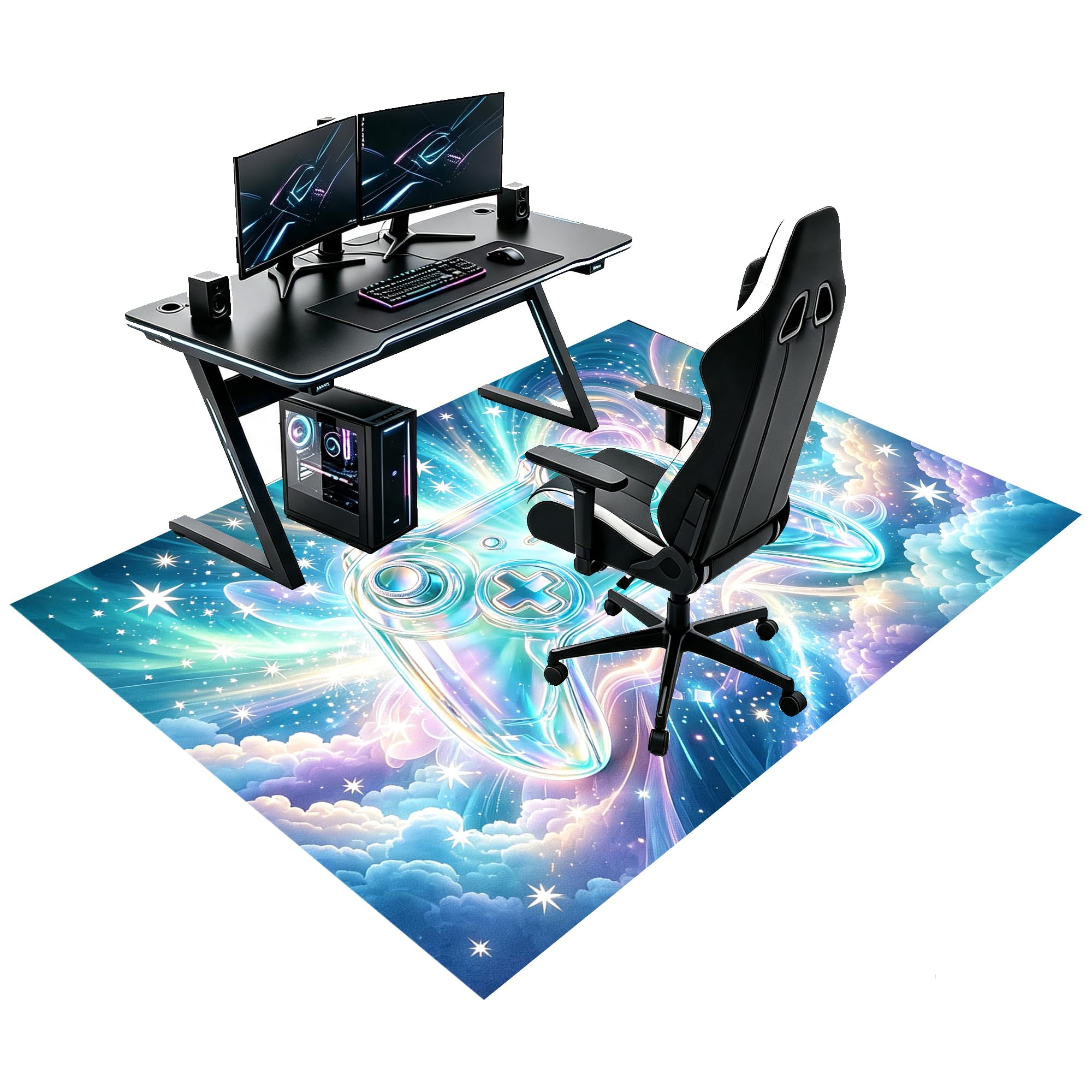 Tapis de Chaise Gaming Tapis Chaise de Bureau 100 x 160 cm