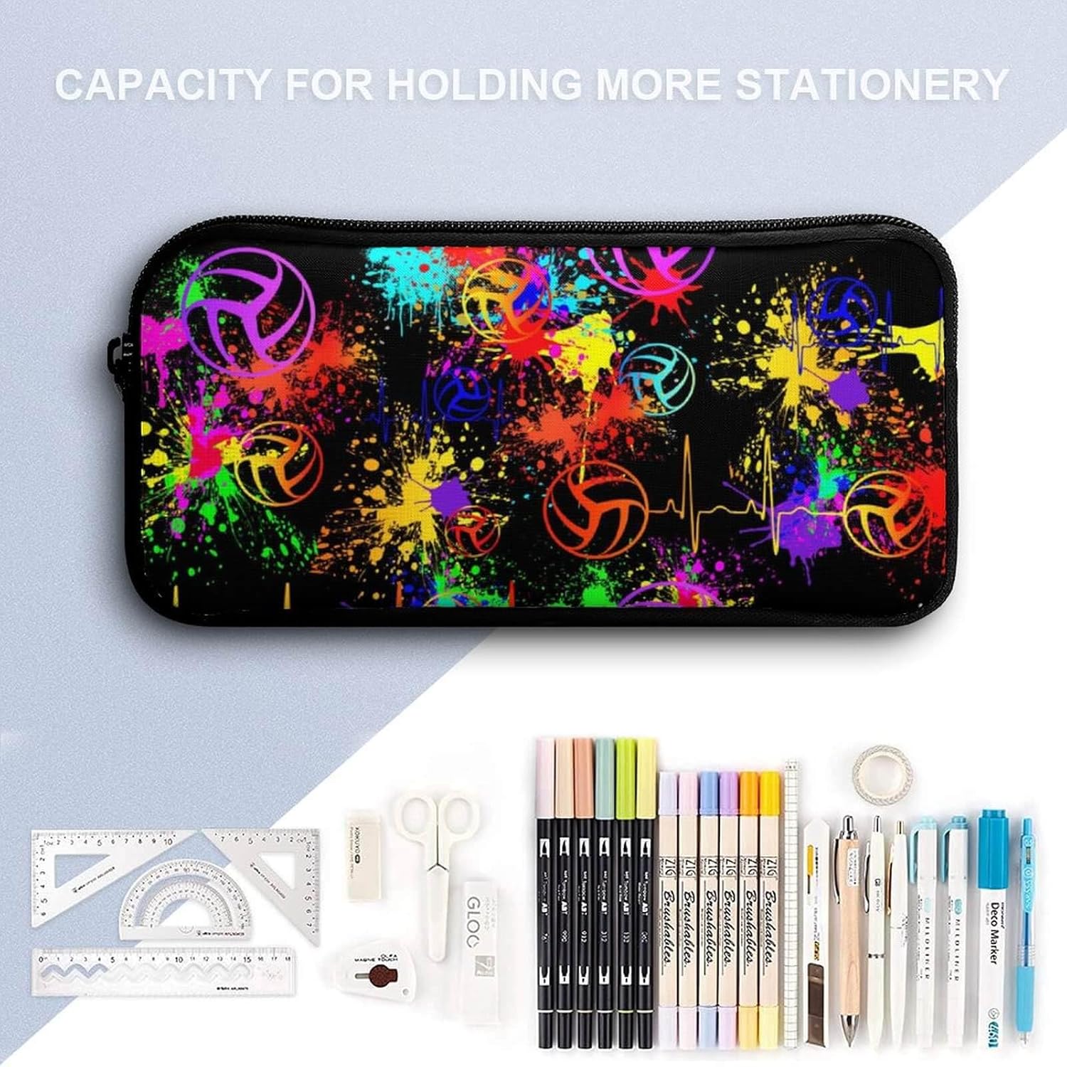 Volleyball Backpack with Lunch Box & Pencil Case for Kids Girls Boys School, 16 Inch Cool Volleyball Bookbag, School Backpack for Students Children, sustainable, Lightweight, Large Capacity - Image 8