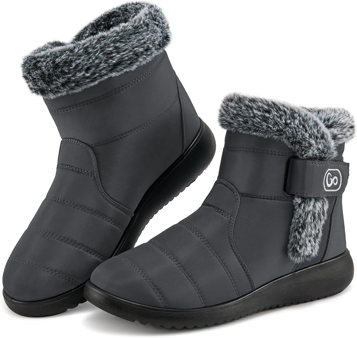 Winter Snow Boots for Women: Comfortable Warm Fur Lined Ankle Booties Non Slip Waterproof Boots for Outdoor Walking