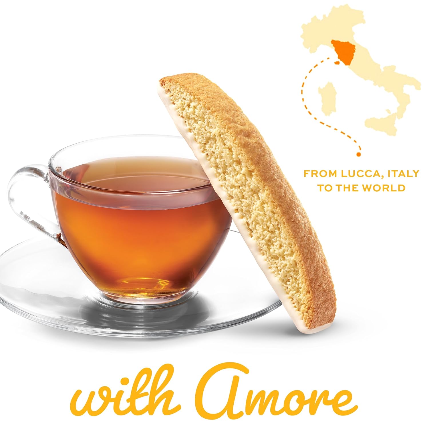 Nonni's Limone Lemon-Iced Biscotti Cookies – Individually Wrapped Italian Tea-Time Snack, Crunchy Twice-Baked, 110 Cal Each, 21.5 oz Carton