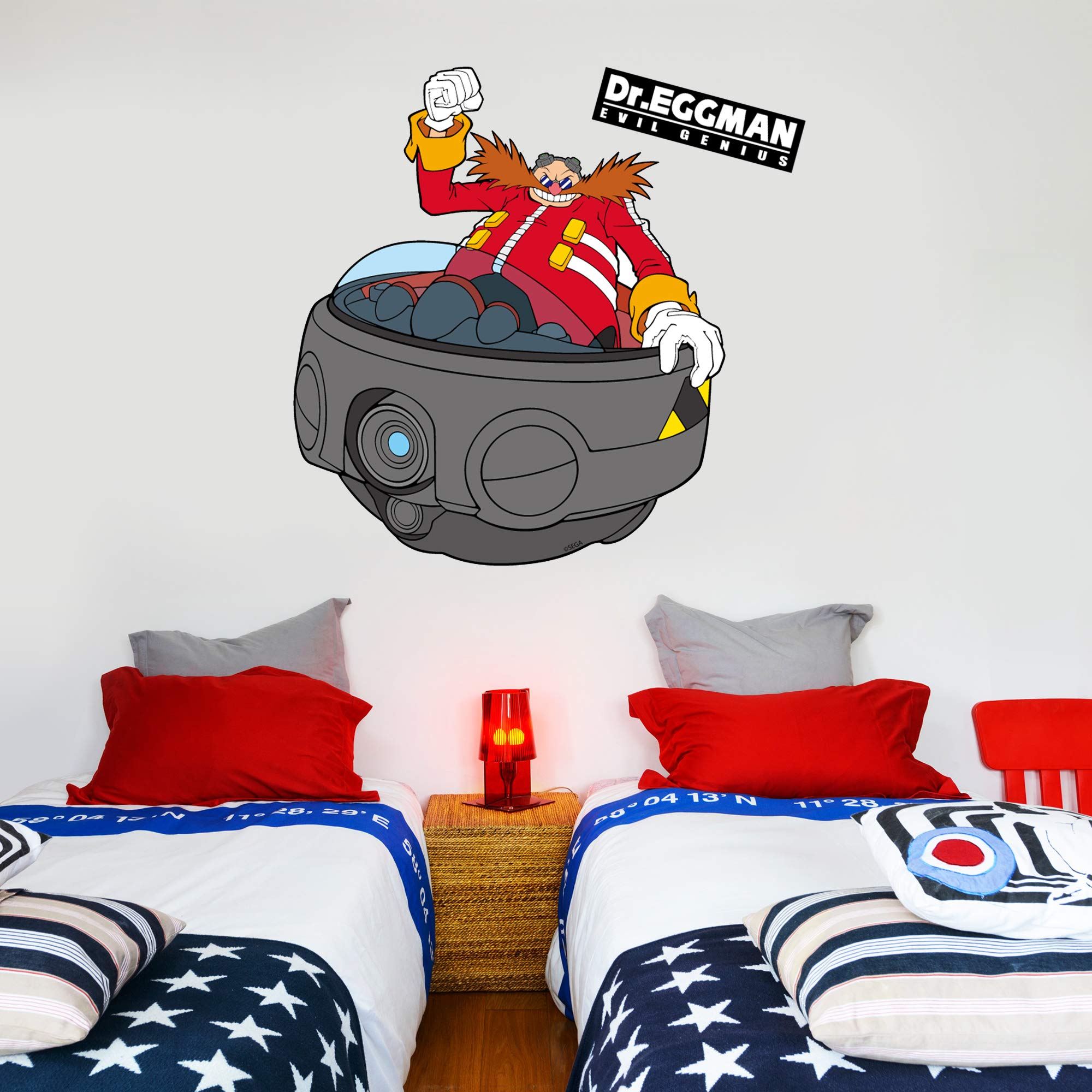 Beautiful Game Sonic The Hedgehog Wall Sticker - Dr Eggman Art Decal Vinyl Mural (60Cm H X 50Cm W)