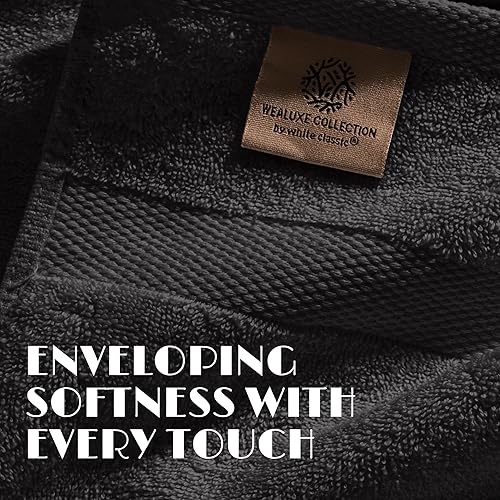 Miniatura 142 de Wealuxe - Toallas de baño blancas de 27 x 54 pulgadas, juego de toallas de algodón para baño, hotel, gimnasio, spa, suaves, extraabsorbentes